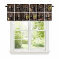 thumbnail image 1 of Farmhouse Window Valance for Kitchen, Rustic Blanket Farm Grape Ham Retro Wine Plaid Rod Pocket Short Curtain for Small Windows, Light Filtering Decorative Valance, 56 x 16 Inch, 1 Panel, 1 of 9