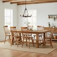 thumbnail image 1 of Farmhouse Dining Chairs Set of 6, Solid Wood Spindle Back  Windsor Chairs for Kitchen & Dining Room, Walnut, 1 of 11