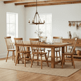 thumbnail image 1 of Farmhouse Dining Chairs Set of 6, Solid Wood Spindle Back  Windsor Chairs for Kitchen & Dining Room, Walnut, 1 of 10