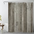 thumbnail image 1 of Farmhouse Wood Board Shower Curtain for Bathroom Retro Old Grey Barn Door Vertical Wooden Bathroom Shower Curtain Country Plank Shower Curtain Bath Accessories Home Decor with 10 Hooks 60x72 Inches, 1 of 5