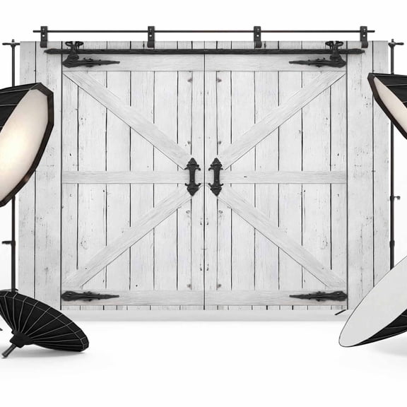 Farmhouse Wood Grain Backdrop for Photoshoot,Photography Photo Studio Background Wall Backdrop,Vintage Country Barn Gate Grey Back Drop Banner Panel for Portraits Wedding Party Live Streaming 8x6Ft