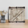 thumbnail image 1 of Farmhouse Wood Grain Wall Art Painting on Canvas, Vintage Country Barn Gate Brown Canvas Art Home Prints Wall Art Framed Modern Artwork for Living Room Bedroom Wall Decor 12x12in, 1 of 9