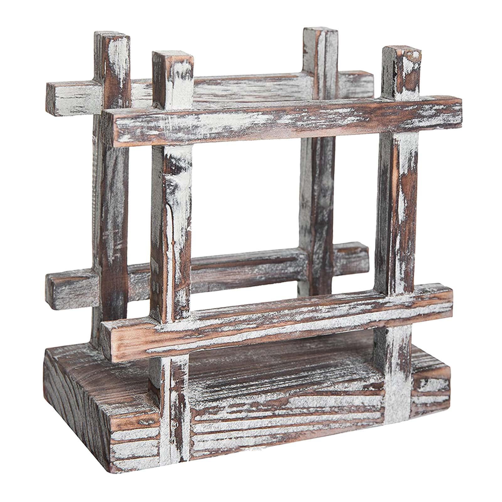 Farmhouse Wood Napkin Holder Tissue Paper Dispenser Decorative Upright Napkin Holder for Dining Room Living Room Home Cafe Indoor Outdoor