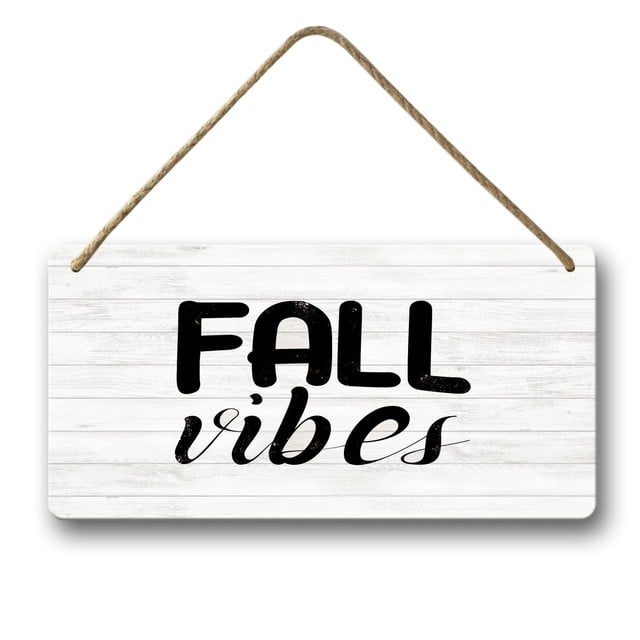 Farmhouse Wood Wall Hanging Sign Fall Vides Funy Home Decor Holiday