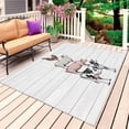 thumbnail image 1 of Farmhouse Wooden Grain Outdoor Rug 3x5 Ft, Non Slip Washable Area Rug, Modern Country Cow Pig Chicken Patio Rugs Carpet Runner, Large Floor Mat for Indoor/Outdoor Deck Porch Camping, 1 of 8