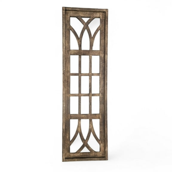 Farmhouse Wooden Wall Window Arch-Large Wood Window Frame-The Longview - TWO SIZES 48" And 60" +Wreath