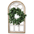 thumbnail image 1 of Farmhouse Wooden Wall Window Arch - The Paradise Fields Large Wood Window Frame 2 Sizes 44" and 48" - Paradise Fields + Wreaths, 1 of 20