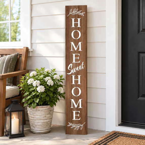 Rustic Outside Signs Farmhouse Wooden Welcome Sign Stand For Front Door 47
