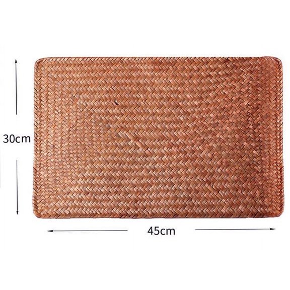 Farmhouse Woven Tea Cup Mat Handwoven Coaster Decorative Tabletop Mat for Tea Dining Table
