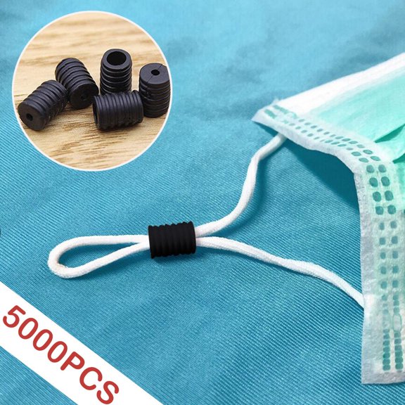 Farmhouse Wreath Drawstrings For Slip Toggles Silicone Cord Adjuster Elastic Non Stopper Decoration Hangs,Black Household Pendant