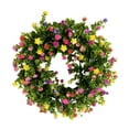 thumbnail image 1 of Farmhouse Wreath for Front Door Porch Decor Window Colorful WreathRound Cottage Artificial Green Spring Winter Small Patio Wreaths for Kitchen Cabinets Wall Outdoor Decor, 1 of 9