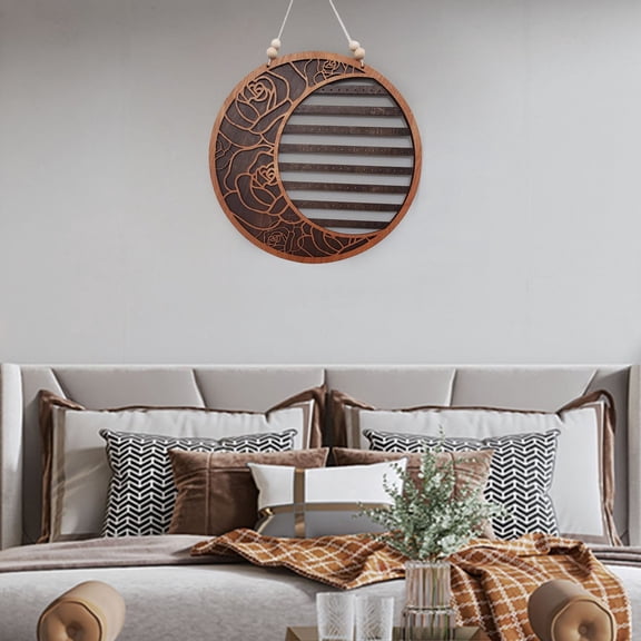 Farmhouse Wreath Hanging Earring Rack Moon Moon Wall Hanging Earring Necklace Storage Rack Pendant, Household Pendant