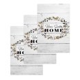 thumbnail image 1 of Farmhouse Wreath Kitchen Dish Towels for Drying Dishes Set of 3, Sweet Home Rustic Plants Texture Grey Wood Waffle Weave Microfiber Hand Tea Bathroom Towels Quick Dry & Absorbent Towel 15.7x23.6, 1 of 7