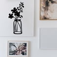 thumbnail image 1 of Farmhouse Wreath Wall Decoration Painting Wall Hanging Art Wall Metal Silhouette Art,Black Household Pendant, 1 of 6