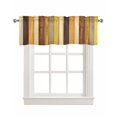 thumbnail image 1 of Farmhouse Yellow Brown Kitchen Valances for Windows Farmhouse Linen Window Valance Curtain for Living Room Window Treatment Retro Vintage Wood Valance Rod Pocket Topper Drape, 60 x 18 Inch, 1 of 6