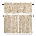 thumbnail image 1 of Farmhouse Yellow Floral Kitchen Curtains and Valances Set, Linen Boho Flower Rustic Country Rod Pocket Window Valance Window Curtain Panels for Living Room Bedroom Laundry, 27.5x36in, 3 Pieces, 1 of 7