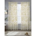 thumbnail image 1 of Farmhouse Yellow Sheer Curtains for Living Room Bedroom Vintage Flower Leaf Botanical Plant Sheer Curtains 108 Inch Long 2 Panels Set Light Filtering Curtain Window Treatments Drapes for Dining Room, 1 of 6