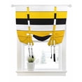 thumbnail image 1 of Farmhouse Yellow Tie Up Curtains for Window, Thermal Insulated Balloon Shade Adjustable Rod Pocket Curtains Valance Panels for Kitchen Bathroom Cafe 52 x 45 Gradient Black White Wood Grain Retro, 1 of 6