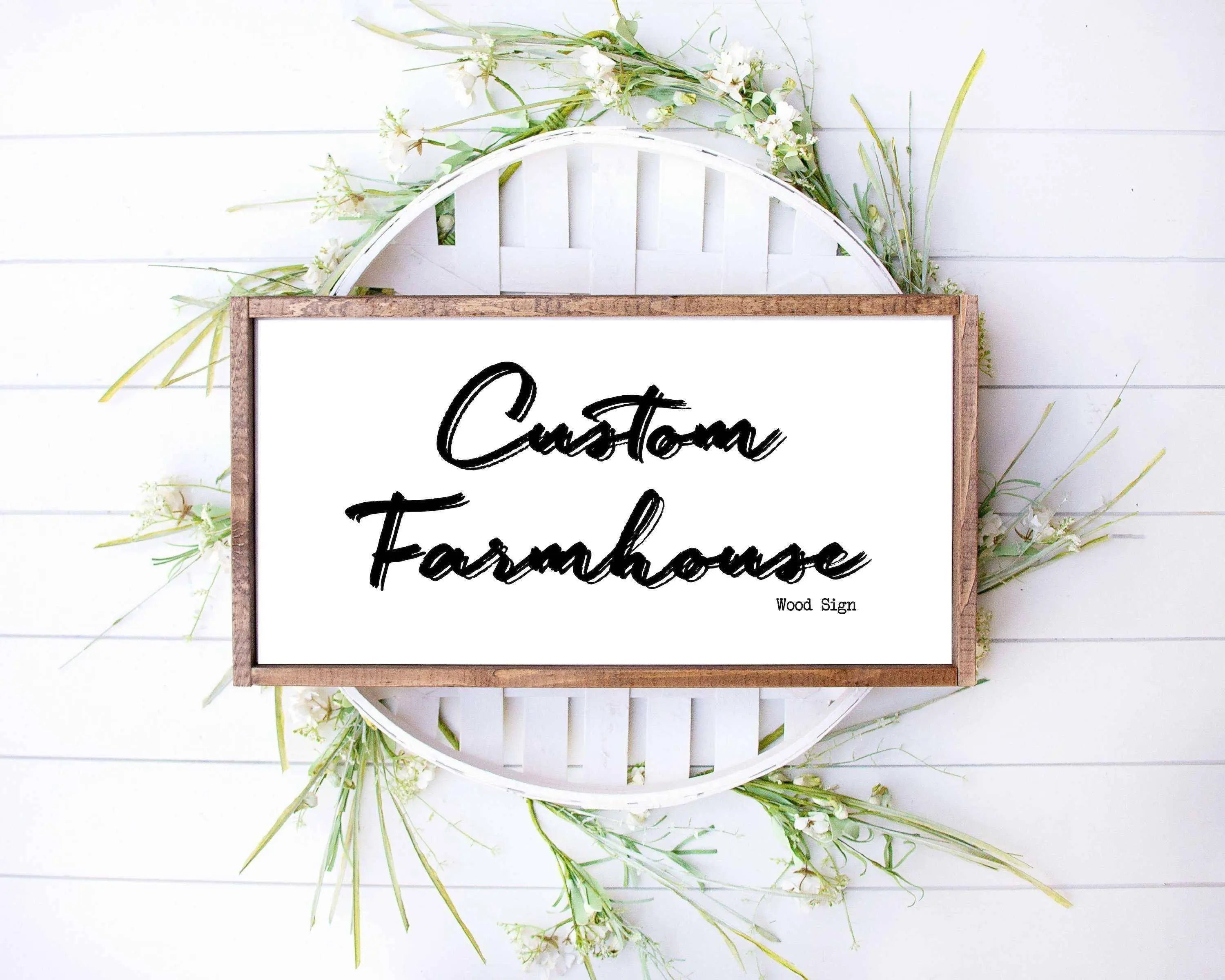 Personalized Wood Sign - Custom Rustic Wall Decor, Round 12 Inch Welcome Sign For Home, Wedding, Anniversary Gift