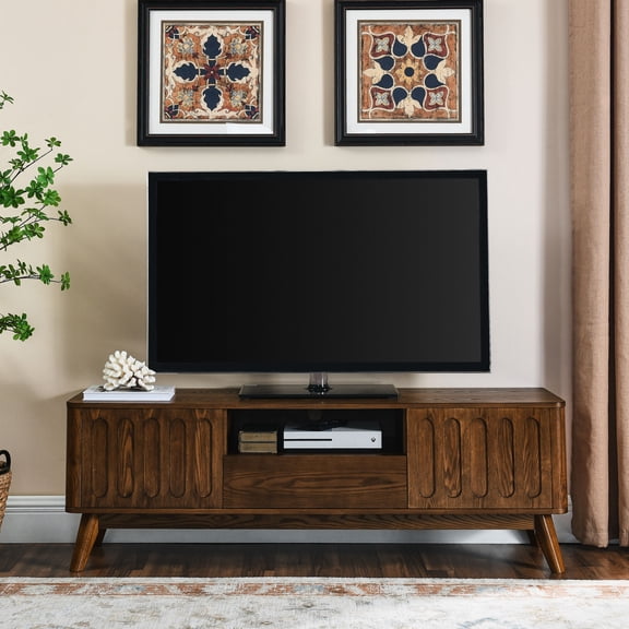 Farmhouse-style Media Console / Ample Hidden Storage Spaces