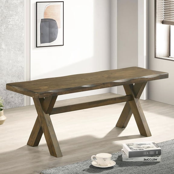 Farmhouse-style Nutmeg Bench / A Functional Decor Piece in Home