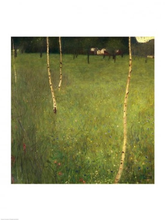 Farmhouse with Birch Trees 1900 Canvas Art - Gustav Klimt (18 x 24)