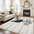 thumbnail image 1 of Farmhouses Chickens Large Area Rugs 5x8 ft Animal Silhouettes Eggs Retro Wood Grain Washable Rug Non Slip Indoor Carpet Absorbent Floor Mat for Living Room Bedroom Dining Room, 1 of 9