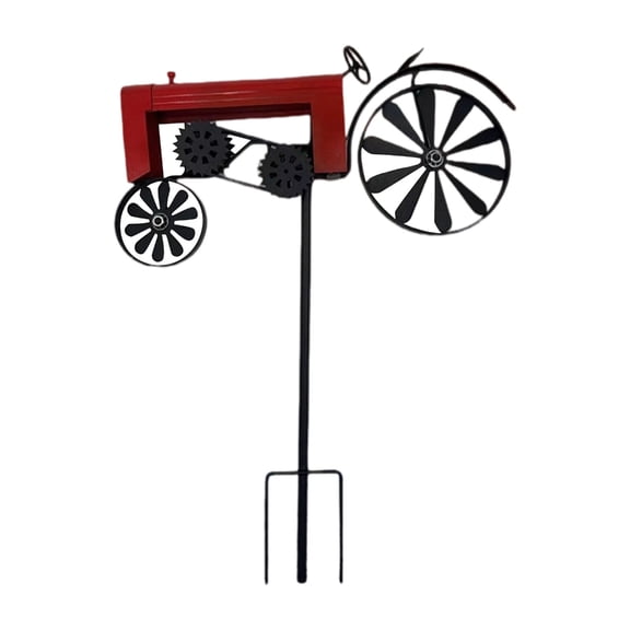 Farmhouses Spinner Antique Tractors Shape Windmill Iron Art Decoration For Outdoor Garden Yard with Rotating Design