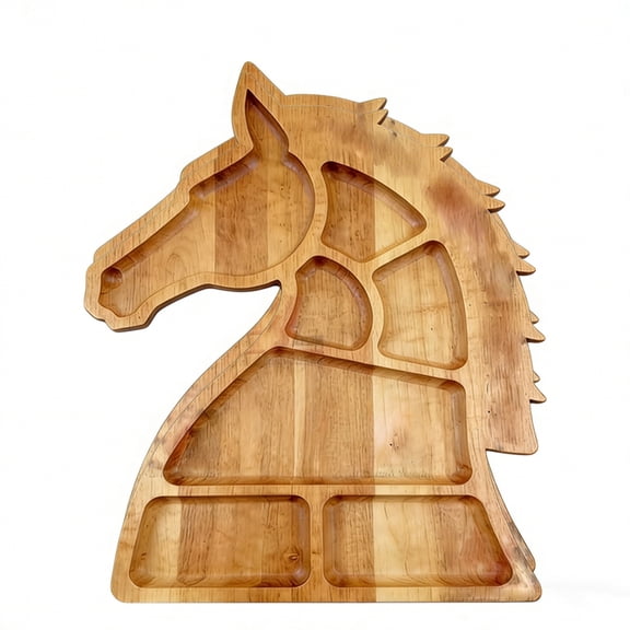 Farmhouses Styles Wooden Horse Head Platter Horse Snacks Plate Perfect For Charcuterie Boards And Party Appetizers