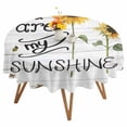 thumbnail image 1 of Farmhouses Sunflowers Round Tablecloth 60 inches You Are My Sunshine Floral Wood Grain Waterproof Oil-Proof Table Cloth Round Table Cover for Holiday Party Picnic Dinner Decor Indoor and Outdoor Use, 1 of 9