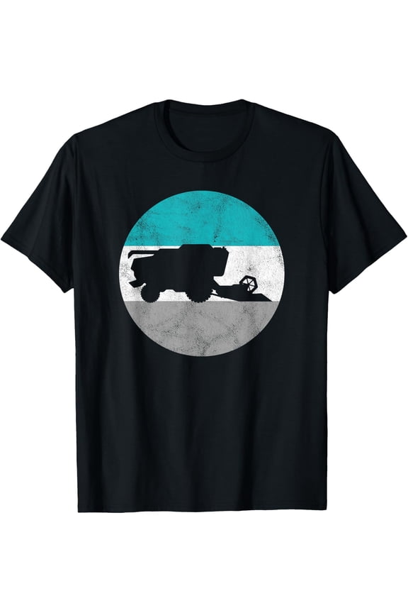 Farming Combine Harvester Gift For Men Women Boys & Girls T-Shirt men and women can wear, black, white, gifts.