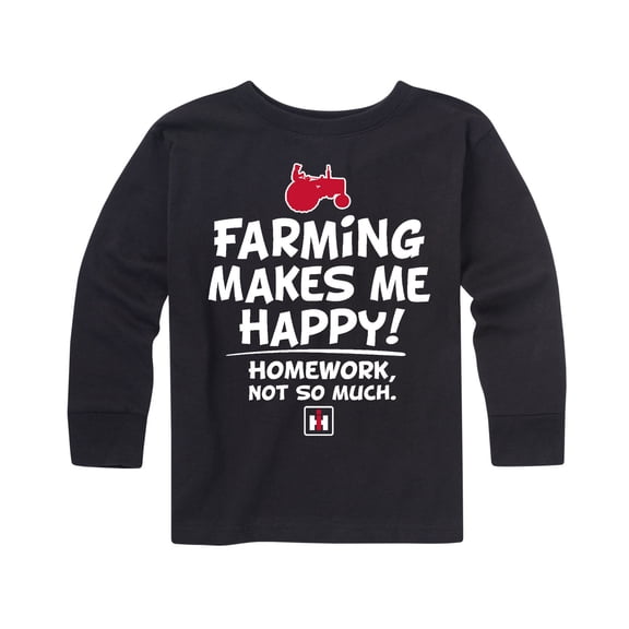 Farming Makes Me Happy - CASE IH Youth Long Sleeve T-Shirt