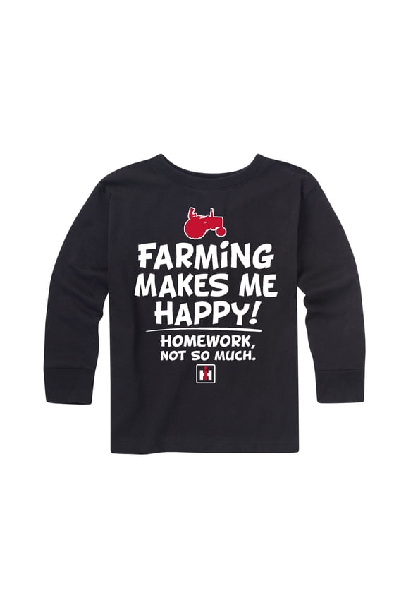 Farming Makes Me Happy - CASE IH Youth Long Sleeve T-Shirt