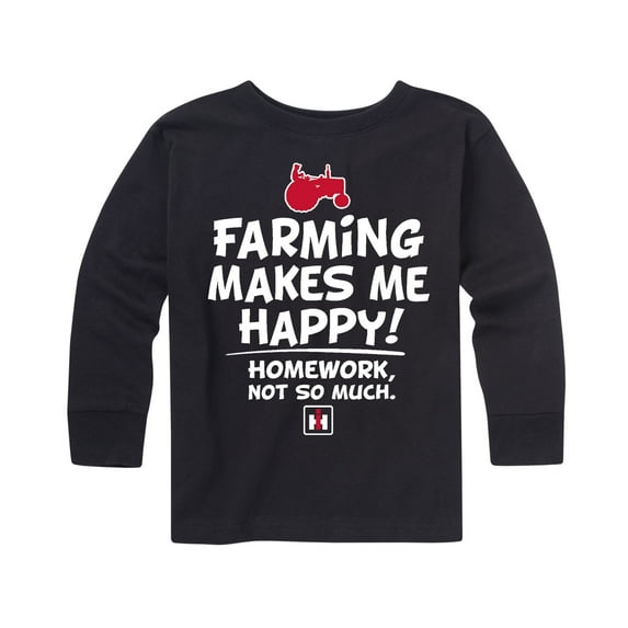 Farming Makes Me Happy - CASE IH Youth Long Sleeve T-Shirt
