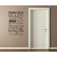 thumbnail image 1 of Farming Rules The Good Life Decals Wall Sticker Vinyl Lettering Wall Art, 39x23-inch, Chocolate Brown, 1 of 6
