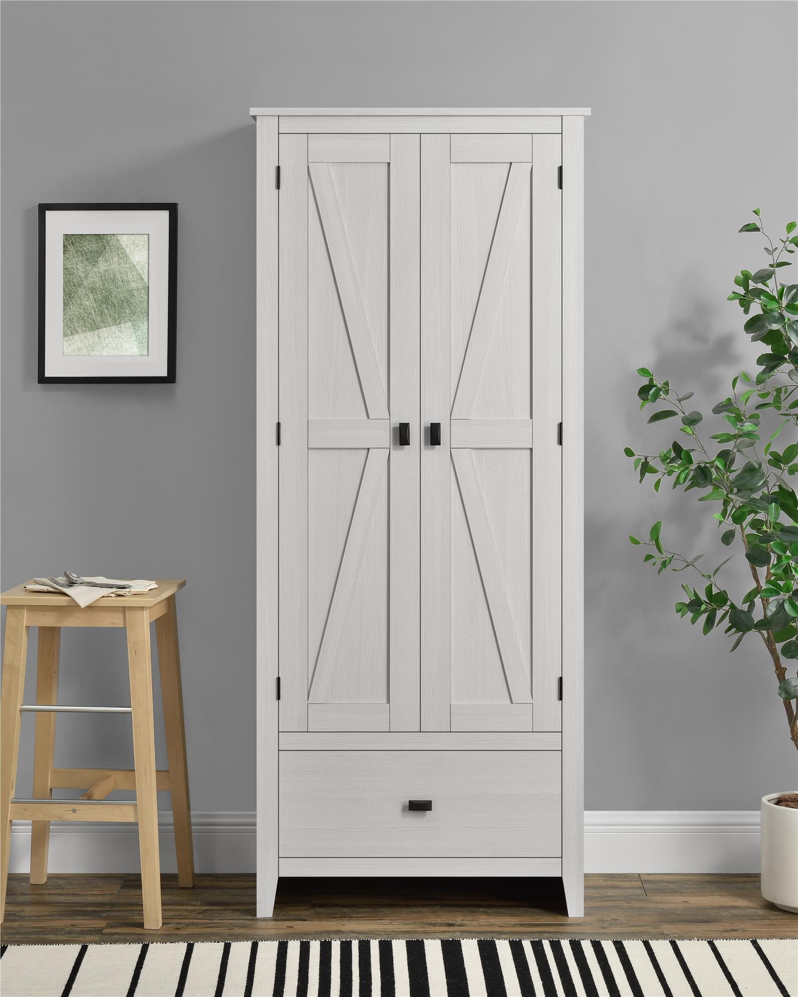 Ivory Pine 30" Wide Storage Cabinet with Adjustable Shelving