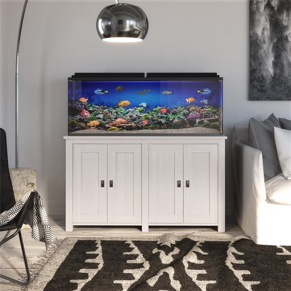 Farmington 55 Gallon Aquarium or Terrarium Tank Stand, Ivory Pine