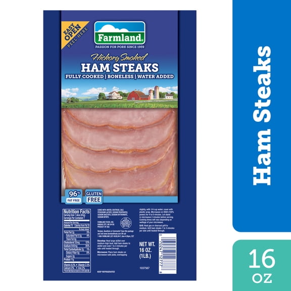 Farmland Hickory Smoked Boneless Ham Steaks, 16 oz