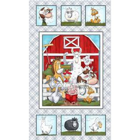 Farmland Tails 24" x 43"/45" Cotton Panel Fabric