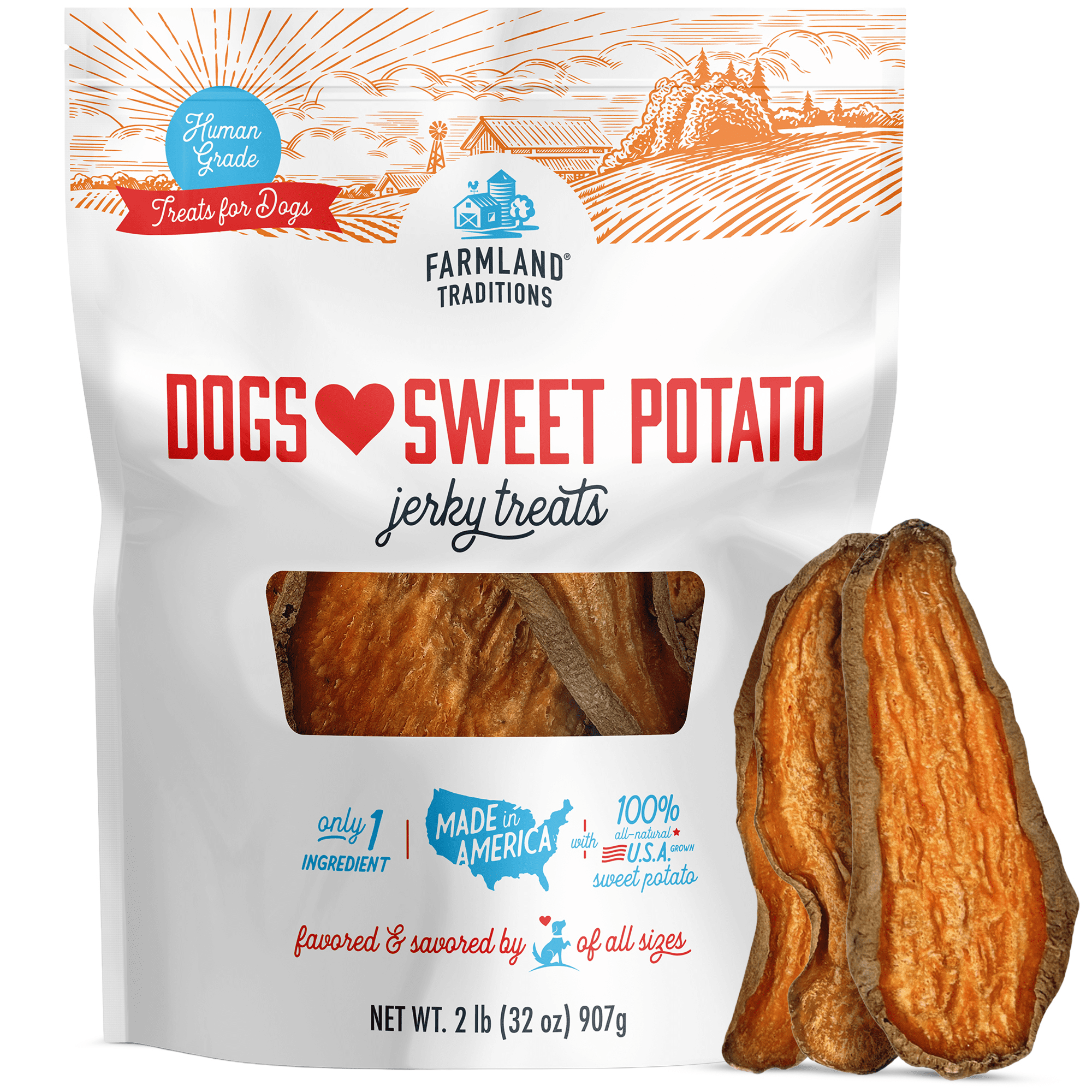 Farmland Traditions Dogs Love 100% Sliced Sweet Potato Jerky (32 oz.)