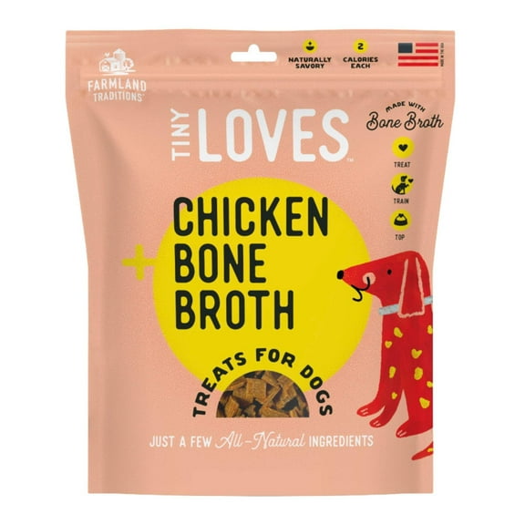 Farmland Traditions 884713001352 6 oz Tiny Loves Chicken with Bone Broth Dog Treats