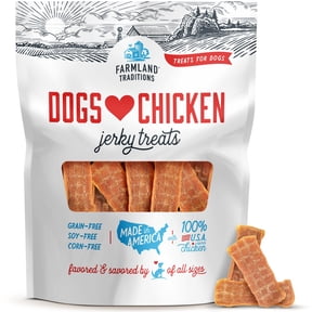 Farmland Traditions Dogs Love Chicken Jerky Dog Treats, Premium Two-Ingredient Dog Jerky with USA-Raised Chicken, 3-Pound Bag