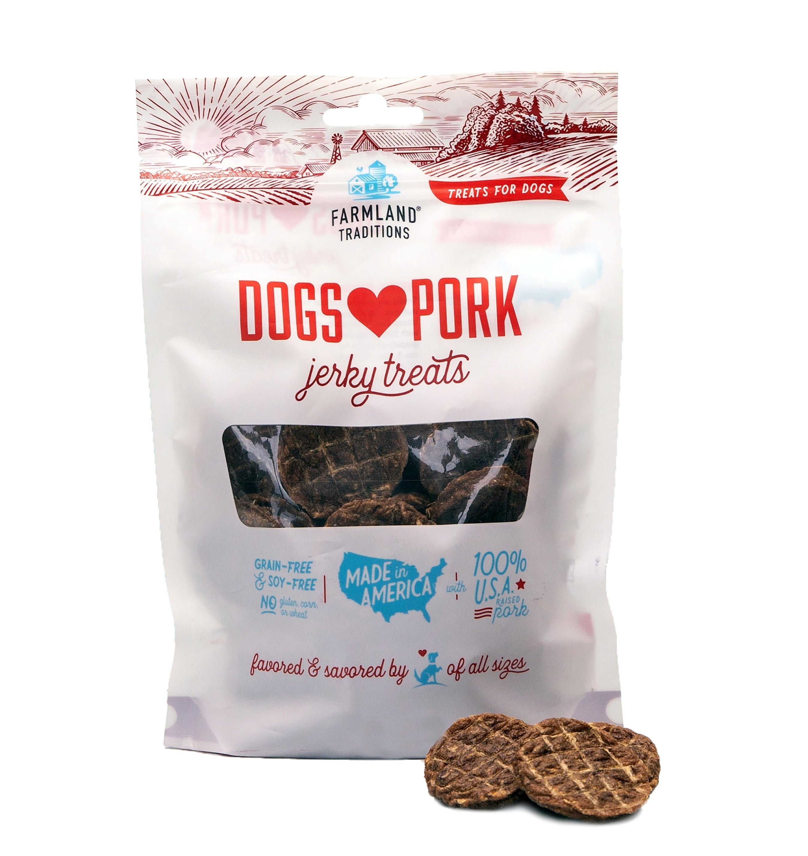 Farmland Traditions Pork Flavor Jerky Treats for Dogs, 40 oz.