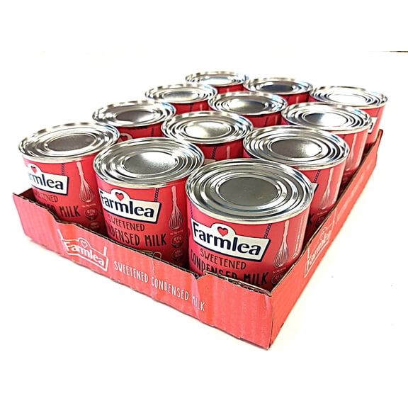 Farmlea Sweetened Condensed Milk 12 397g Cans Ideal for Baking, Desserts, Hot Drinks & Coffee