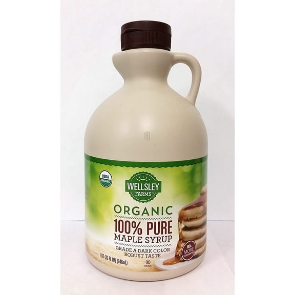 Farms Organic Grade A Dark Maple Syrup, 32 oz.