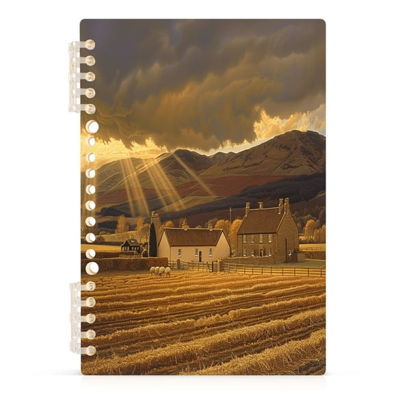 Farms with Sunshine Notebooks 1-subject Journal 60 Sheets A5 College Ruled Paper Detachable Ring 8.3"x5.7"