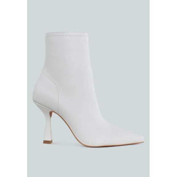 Farnak Pleather Pointed Toe Ankle Boots