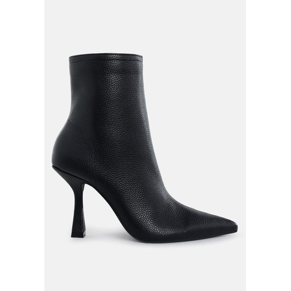 Farnak Pleather Pointed Toe Ankle Boots
