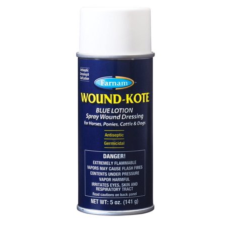 Farnam Antiseptic Wound Spray Dressing Quick-Drying Ointment For Horses, Ponies, Cattle and Dogs 5 oz