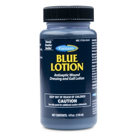 Farnam Blue Lotion Antiseptic Wound Dressing & Gall Lotion for Horses & Dogs